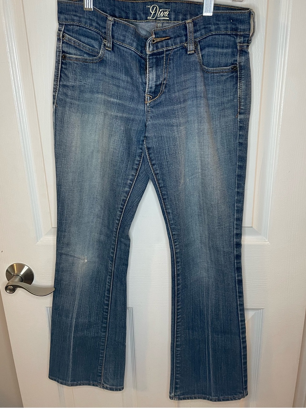 Old Navy Women's Faded Blue Flare Jeans